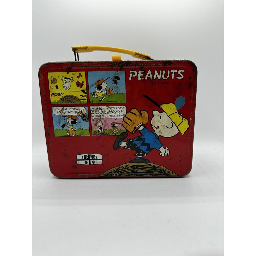 Vintage 1965 Peanuts by Schulz Metal Lunch Box King-Seeley Snoopy Charlie‎ Brown